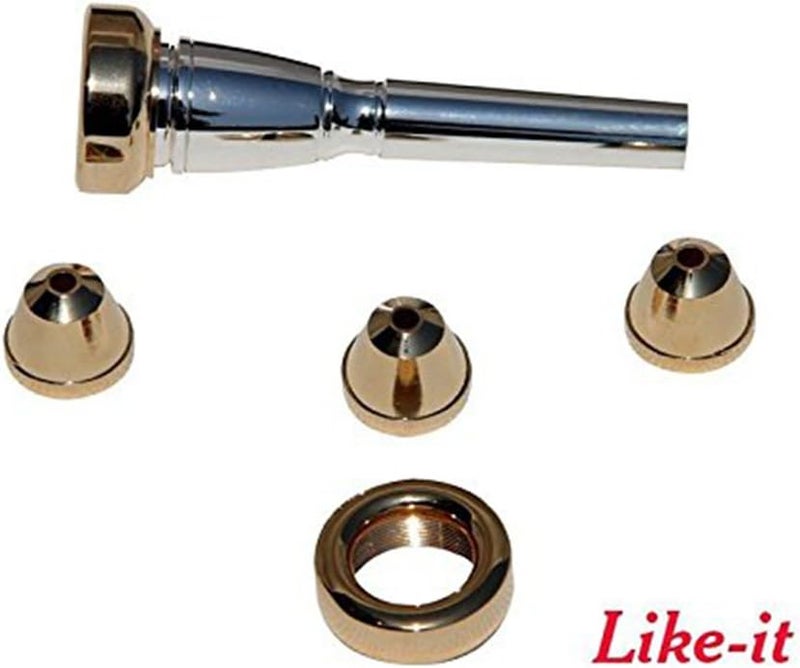 Like-It Brass Gold Silver Plated Bb and C key Trumpet Mouthpiece 3C 2C 2B 3B Trumpet Part - Image 4